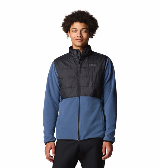 Columbia Men Blue Omni-Heat Reflective Basin Butte II Fleece Jacket