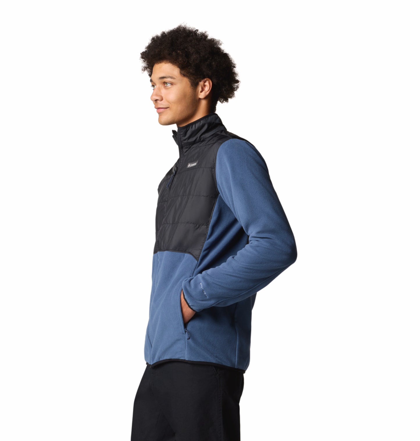 Columbia Men Blue Omni-Heat Reflective Basin Butte II Fleece Jacket
