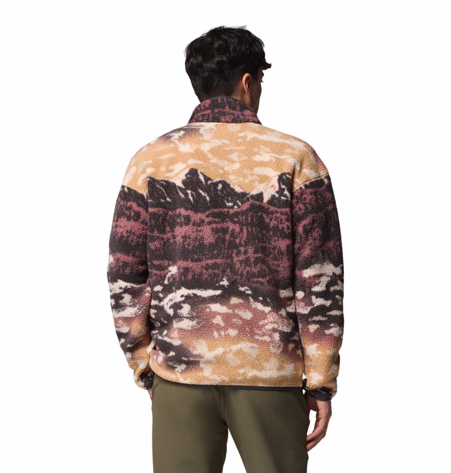 Columbia Men Brown Helvetia II Printed Fleece Jacket