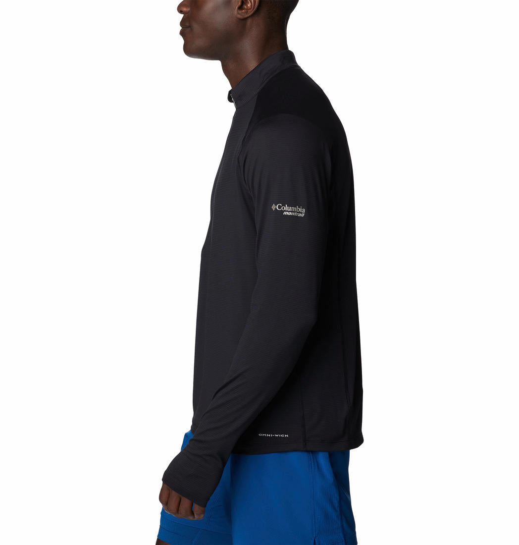 Columbia Men Black Omni-Wick Endless Trail Half Zip Sweatshirt