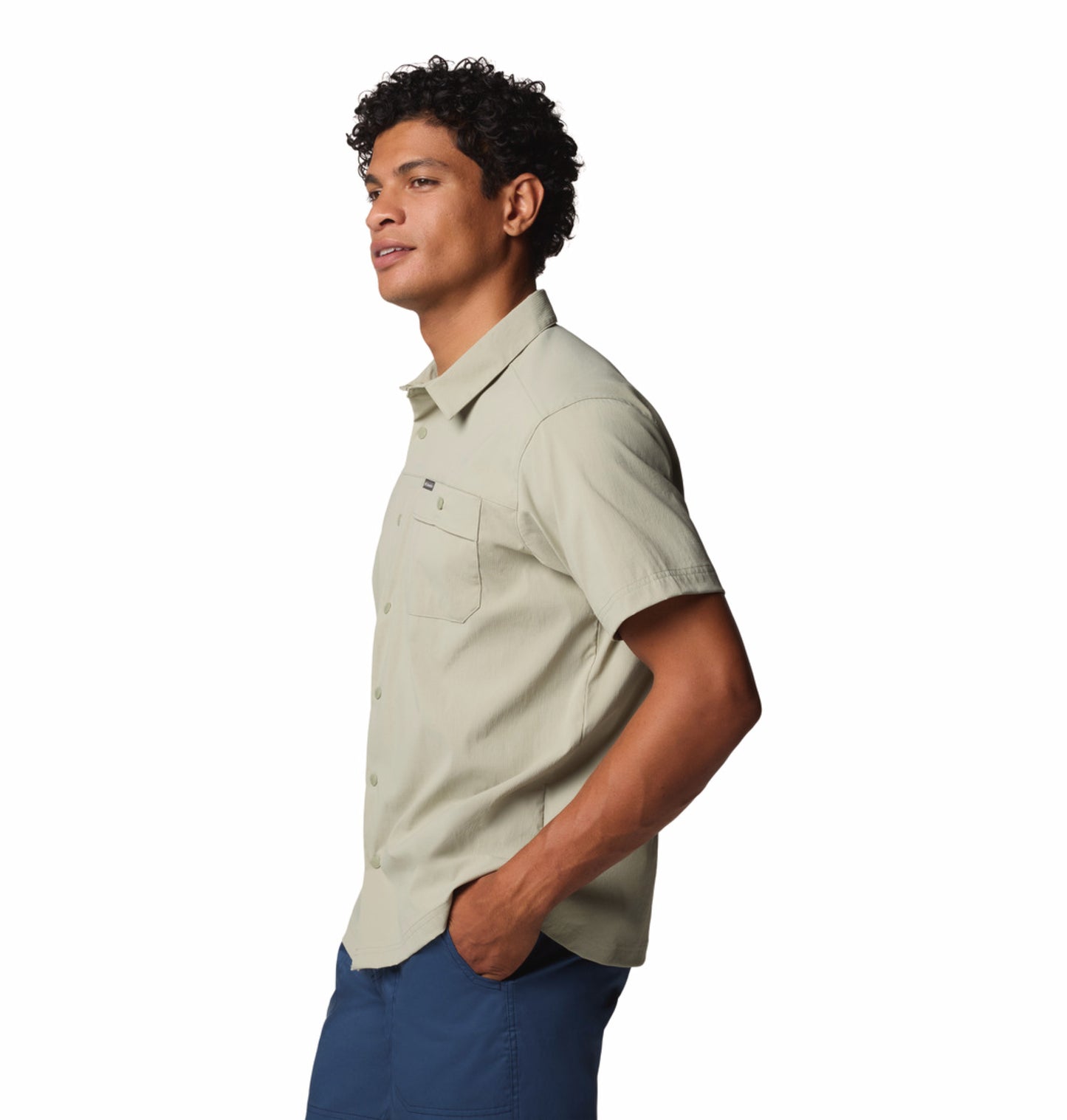 Columbia Men's Green Omni-Shade Landroamer Ripstop II Short Sleeve Shirt