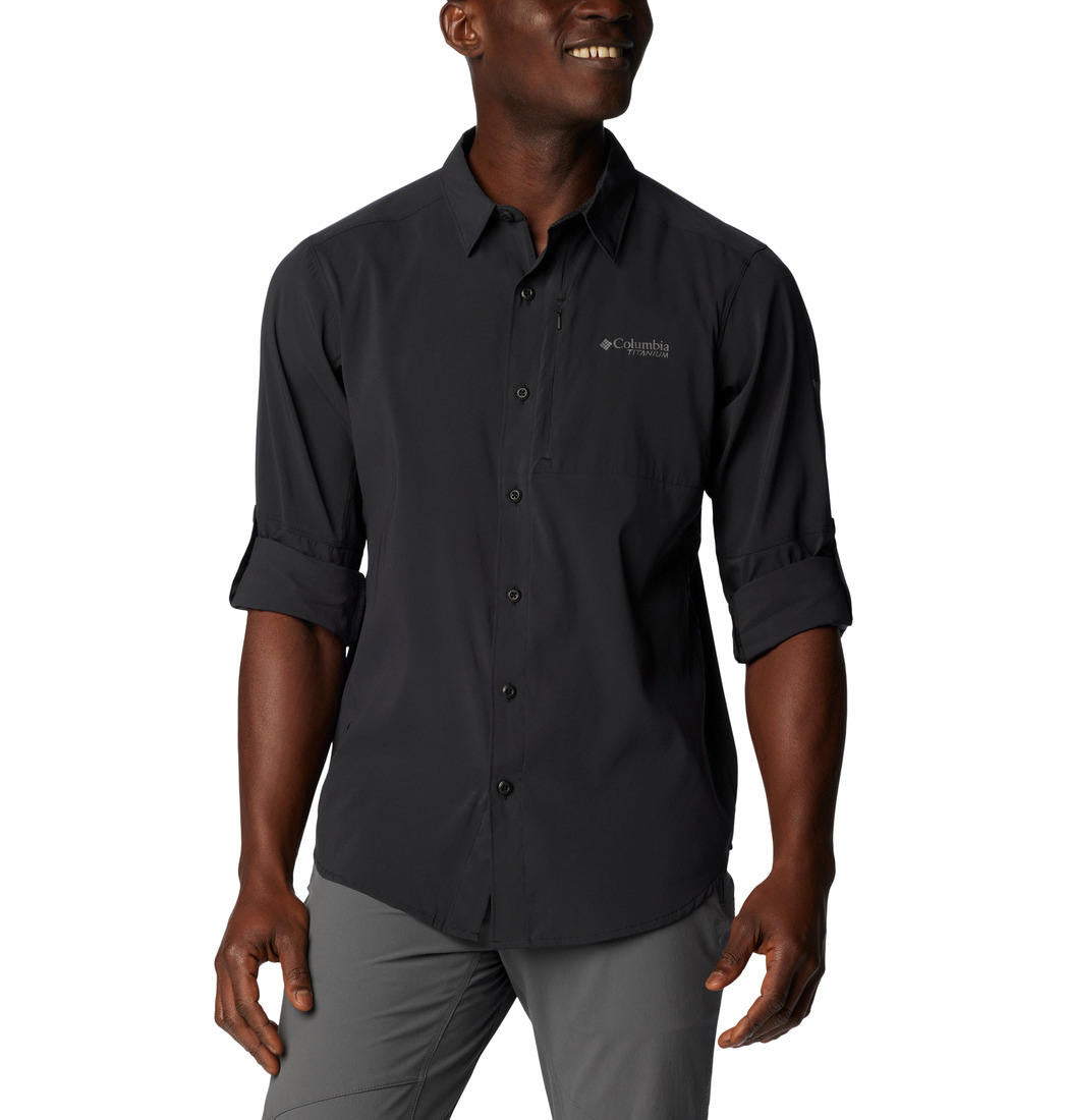 Columbia Men Black Columbia Men Cirque River Vented Woven Long Sleeve Shirt