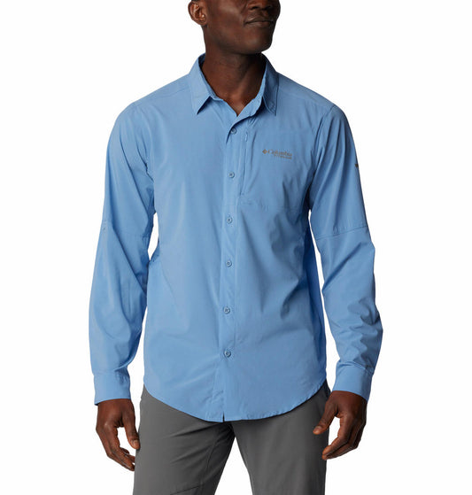 Columbia Men Navy Blue Columbia Men Cirque River Vented Woven Long Sleeve Shirt