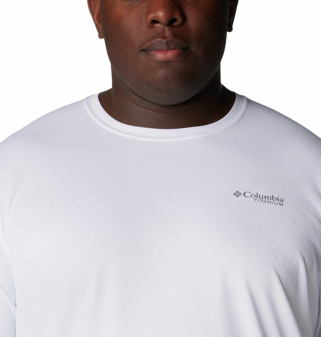 Columbia Mens White Summit Valley Short Sleeve Crew Tshirt