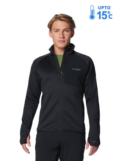 Columbia Men Black Triple Canyon Grid Fleece FZ II