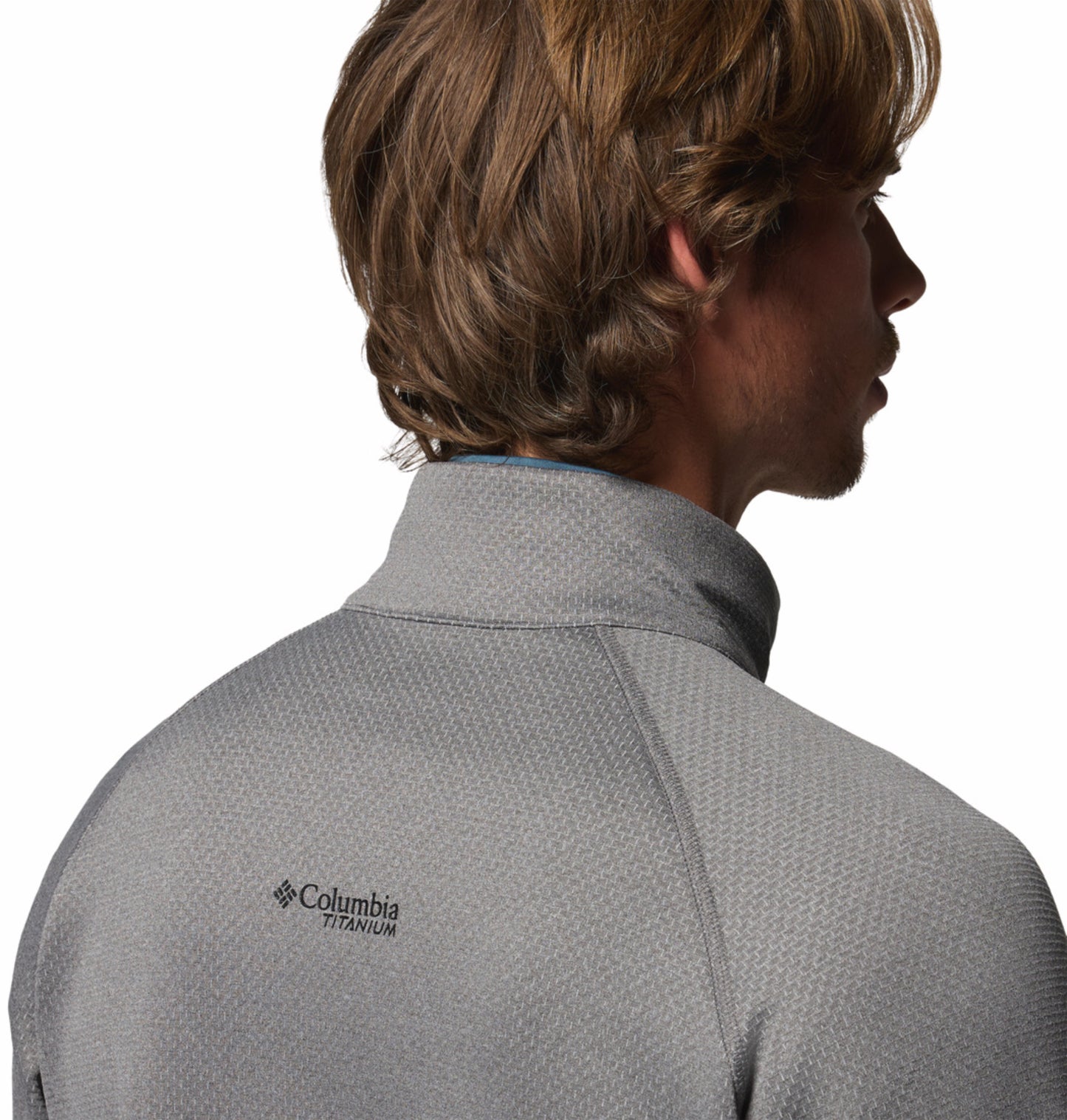 Columbia Men Grey OmniWick Triple Canyon Grid II Fleece Jacket