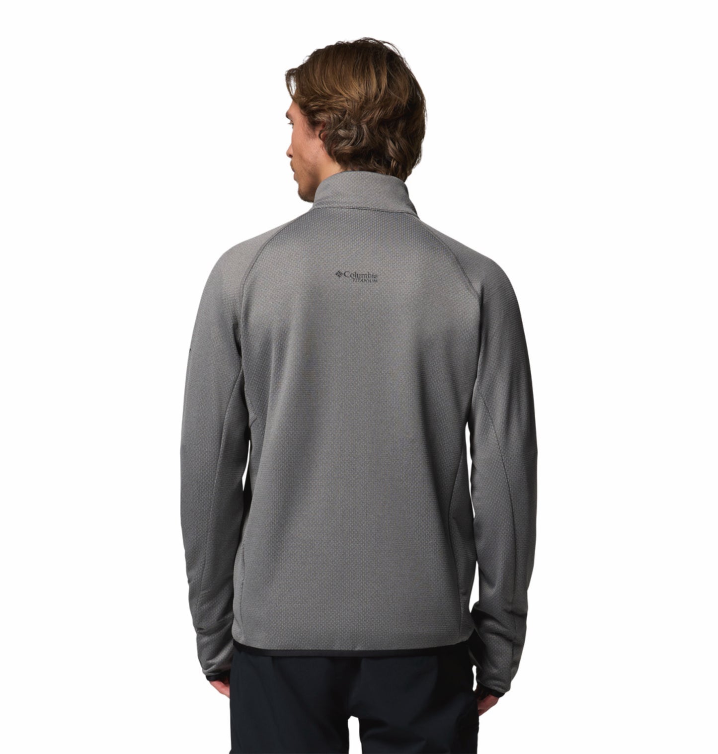 Columbia Men Grey OmniWick Triple Canyon Grid II Fleece Jacket