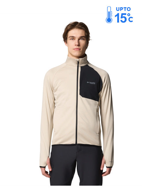 Columbia Men Brown Triple Canyon Grid Fleece FZ II