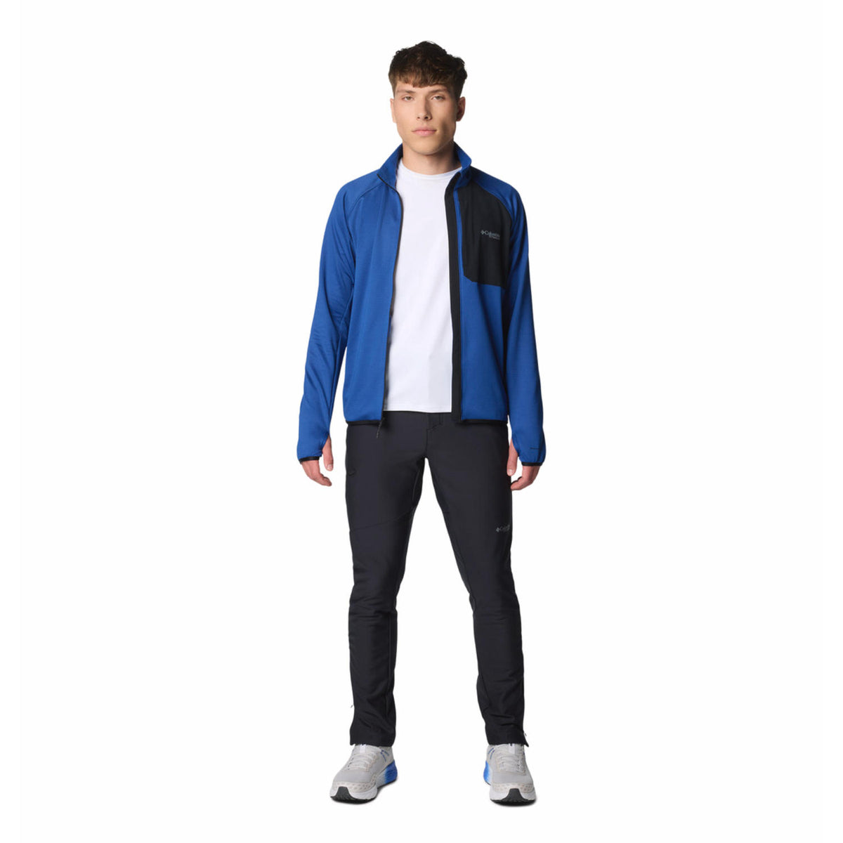 Columbia Men Blue Omni-Wick Triple Canyon Grid II Fleece Jacket