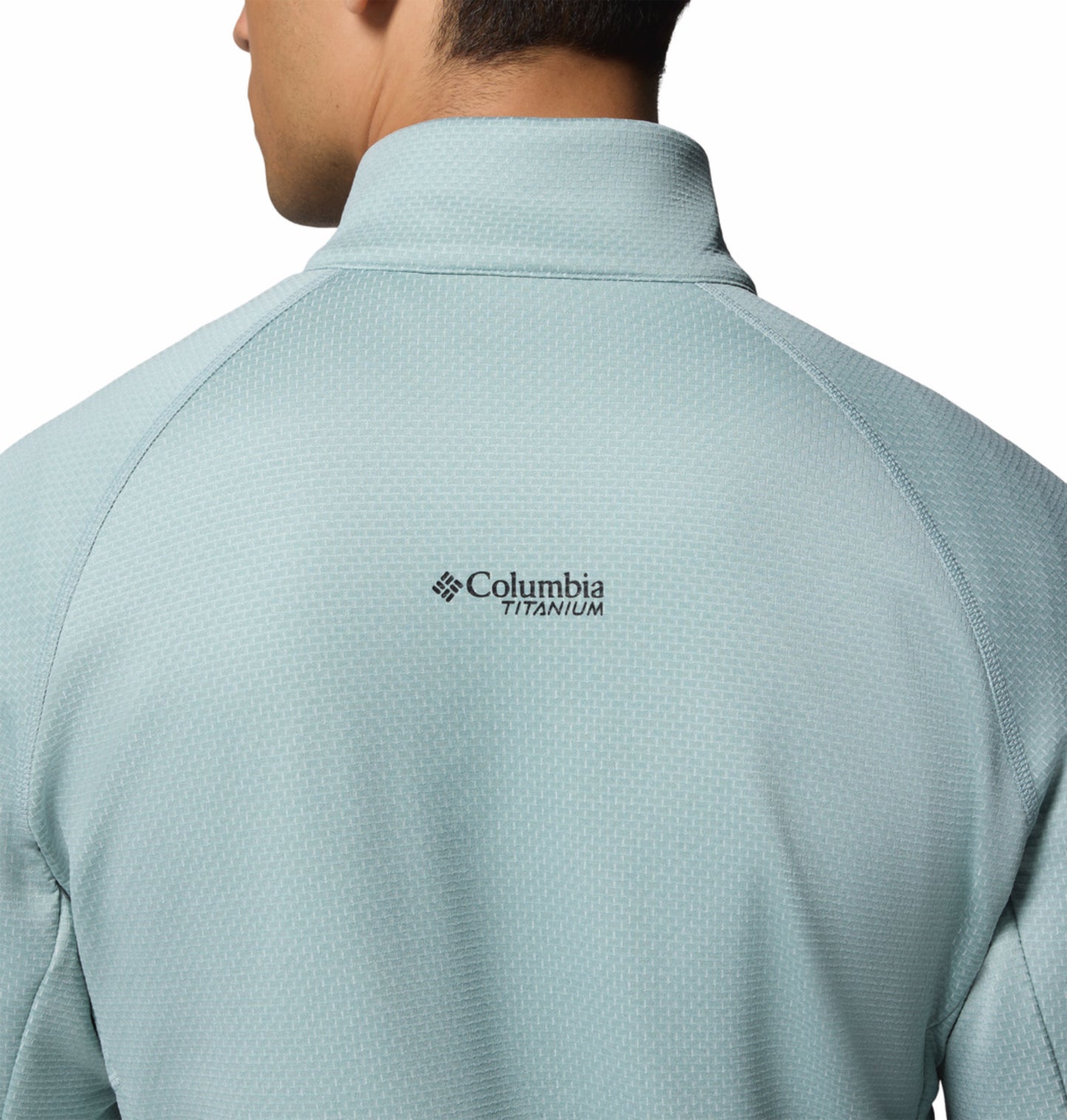 Columbia Men Blue OmniWick Triple Canyon Grid II Fleece Jacket