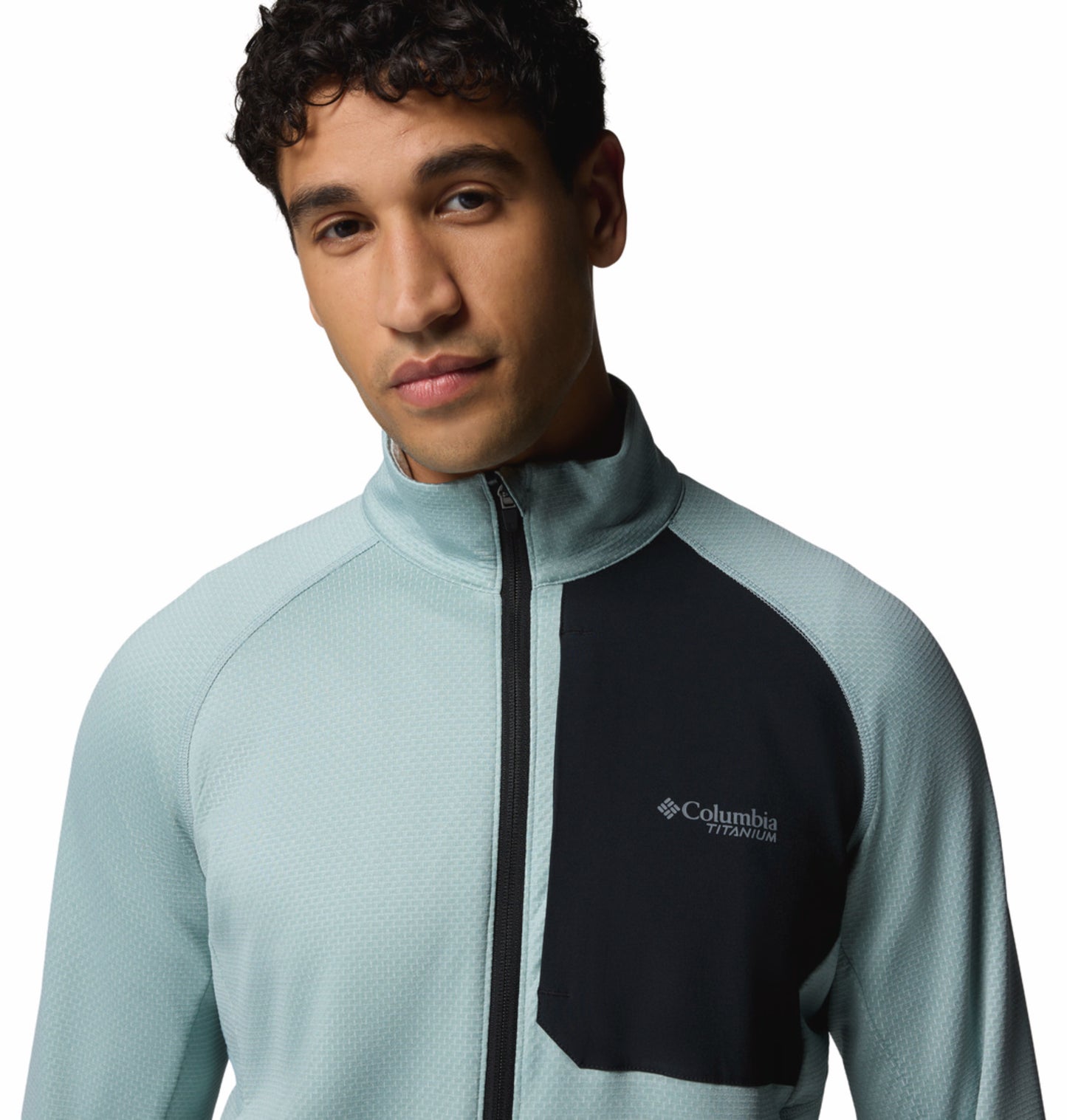 Columbia Men Blue OmniWick Triple Canyon Grid II Fleece Jacket
