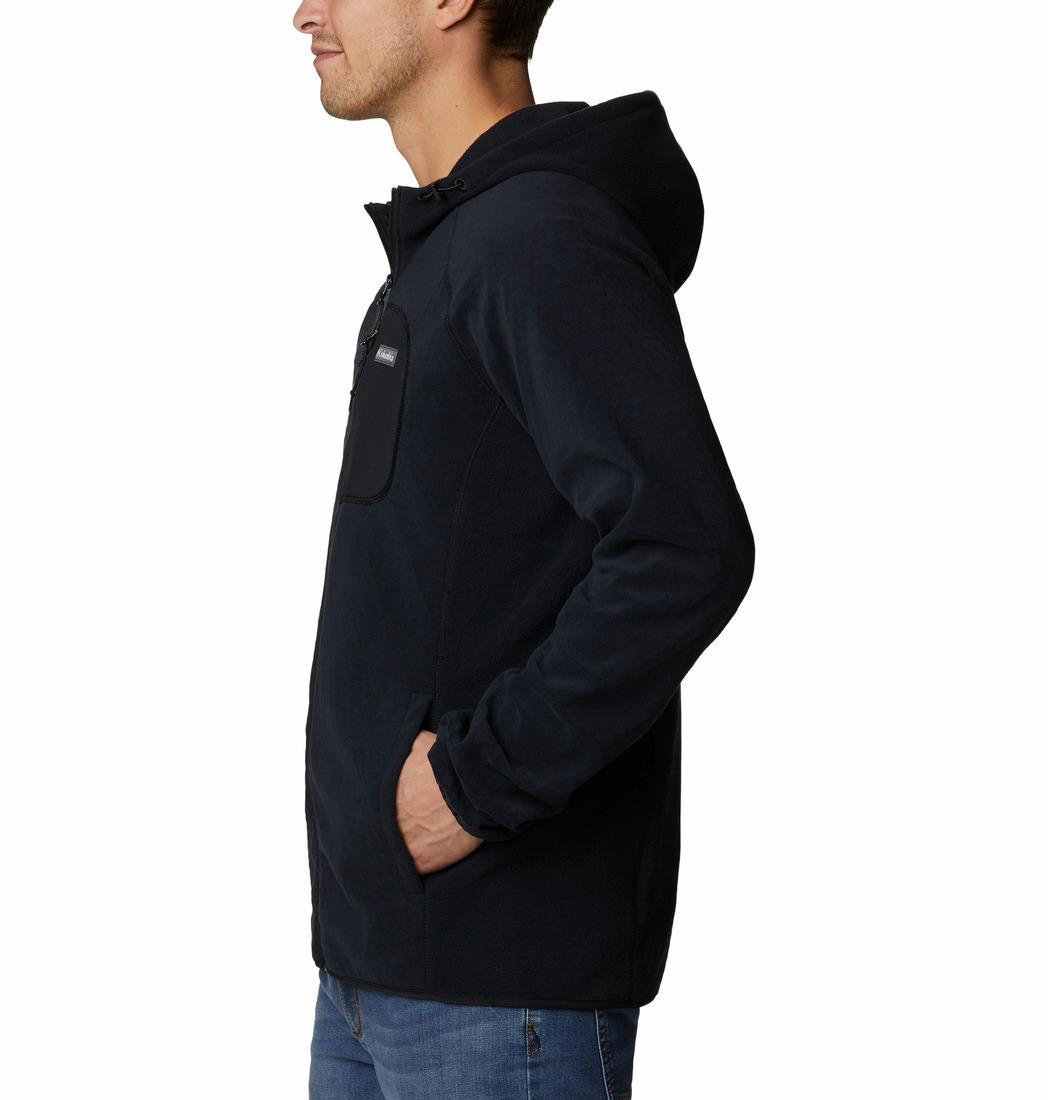 Columbia Men Black M Outdoor Tracks Hooded Full Zip
