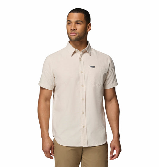 Columbia Men Omni-Wick Rapid Rivers Novelty Beige Shirt