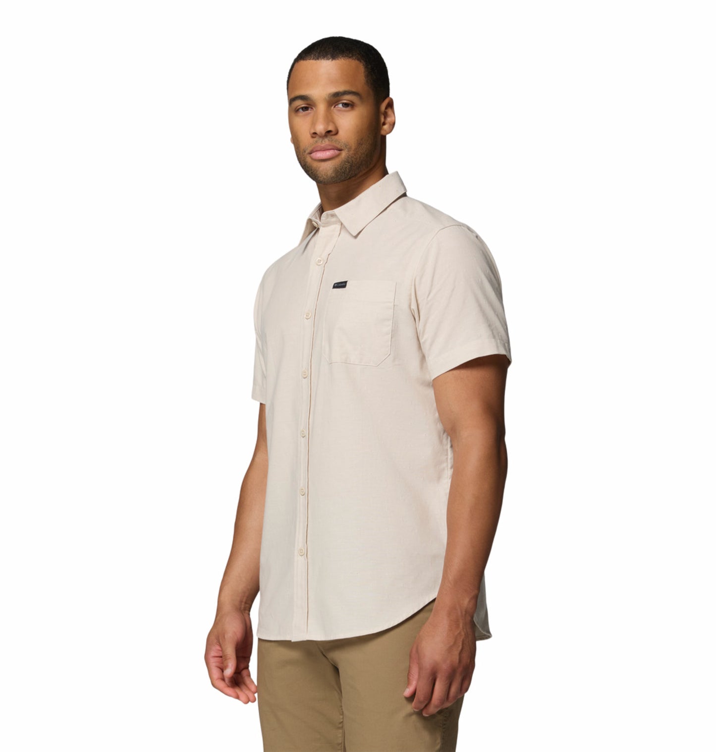 Columbia Men Omni-Wick Rapid Rivers Novelty Beige Shirt