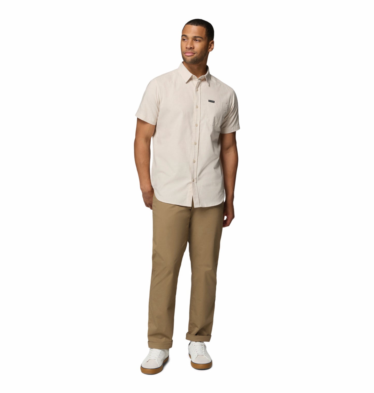 Columbia Men Omni-Wick Rapid Rivers Novelty Beige Shirt