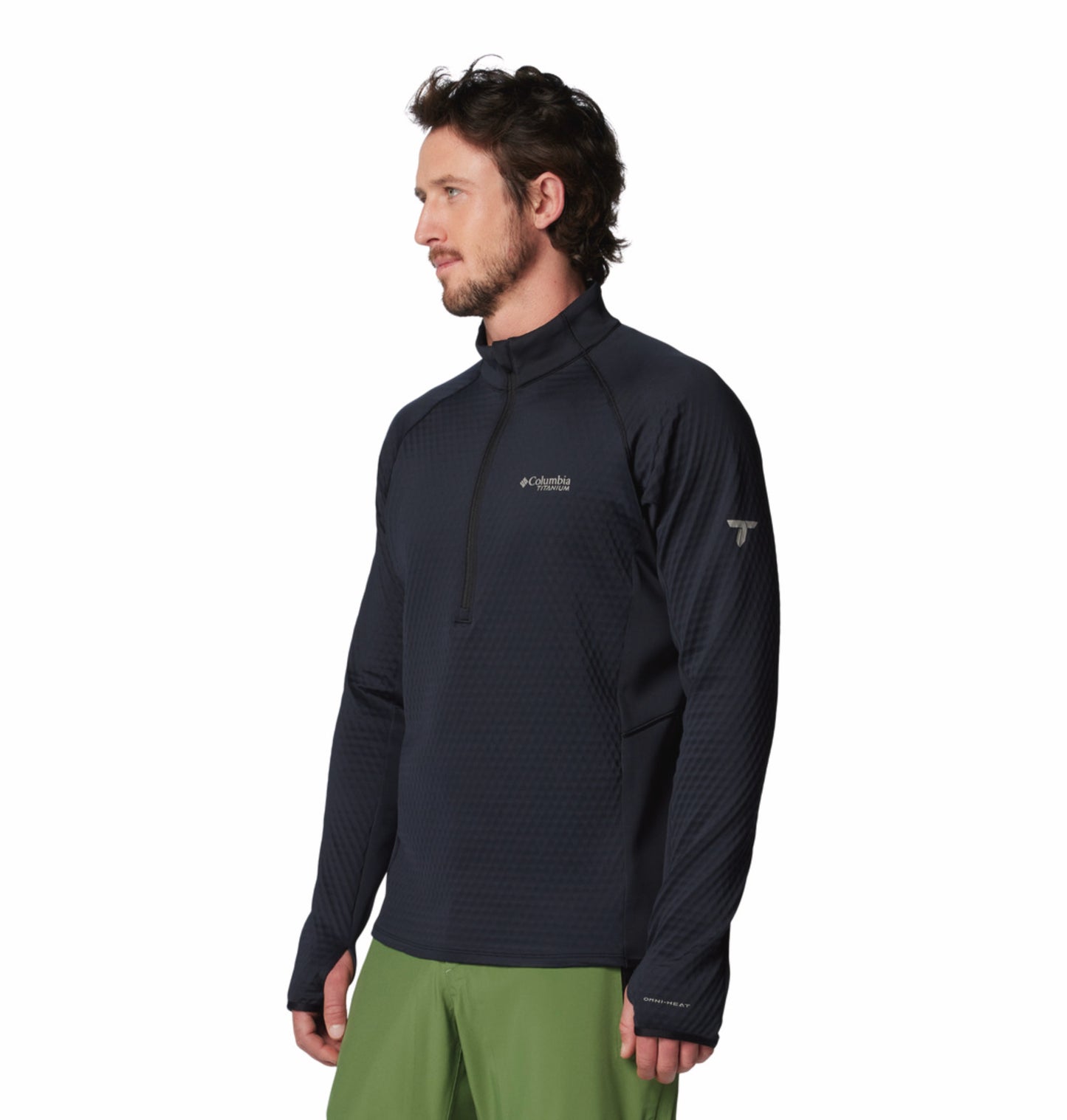 Columbia Men Black Omni-Wick Crystal Leaf Fleece Jacket