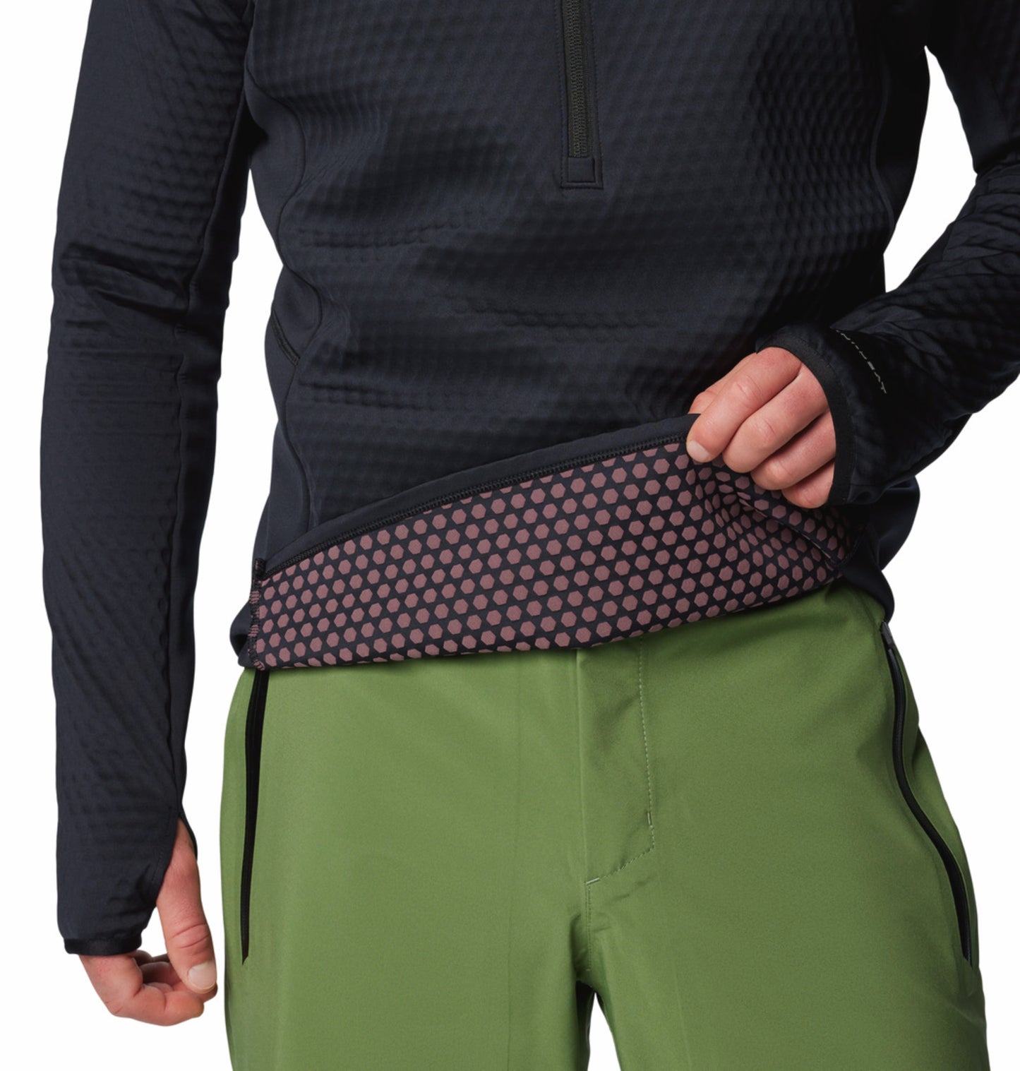 Columbia Men Black Omni-Wick Crystal Leaf Fleece Jacket