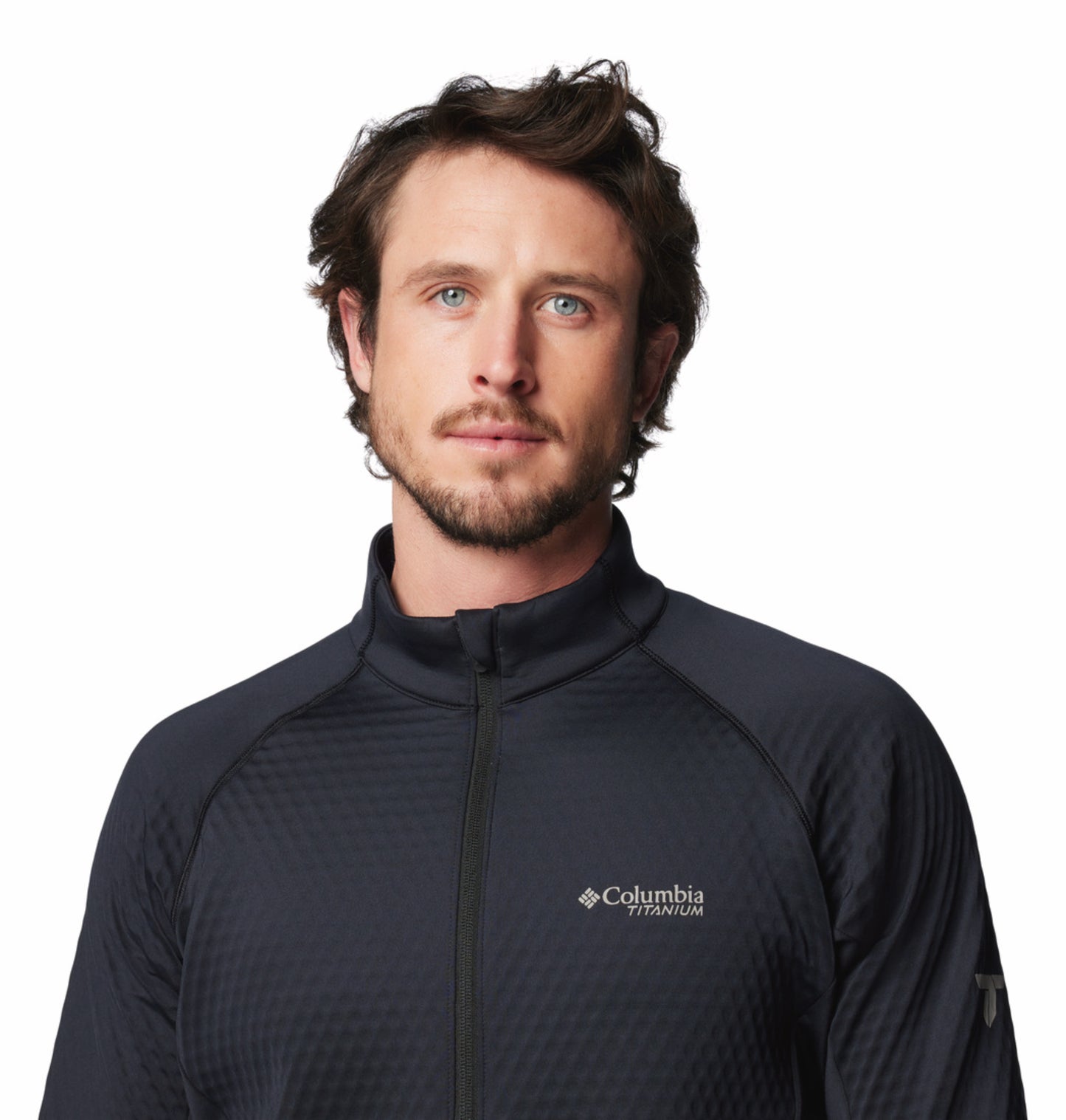 Columbia Men Black Omni-Wick Crystal Leaf Fleece Jacket