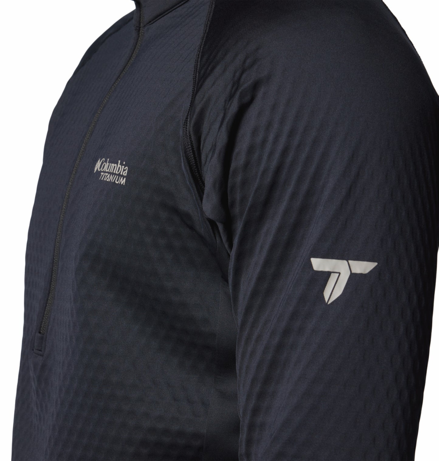 Columbia Men Black Omni-Wick Crystal Leaf Fleece Jacket