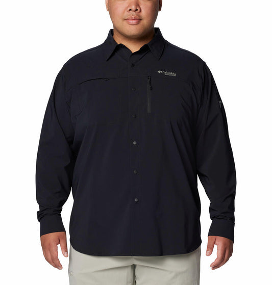 Columbia Mens Black Summit Valley Woven Long Sleeve Shirt