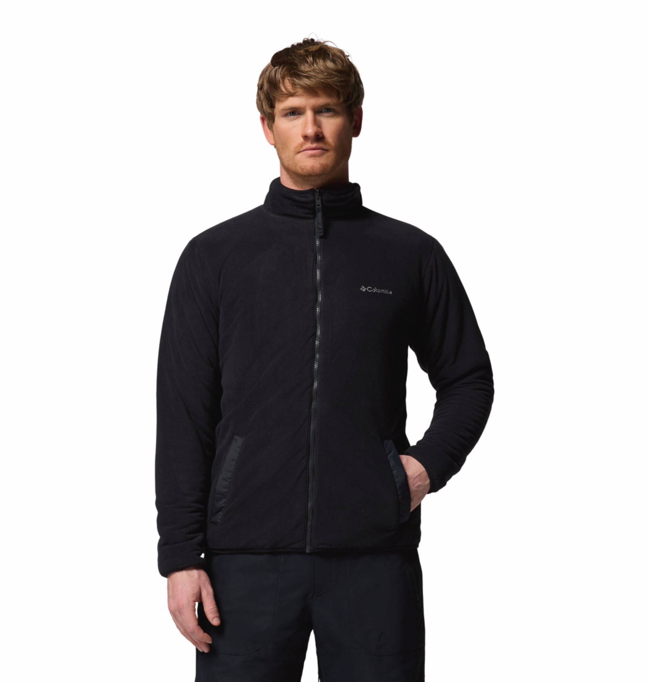 Columbia Men Black Winter Pass Reversible Fleece Jacket