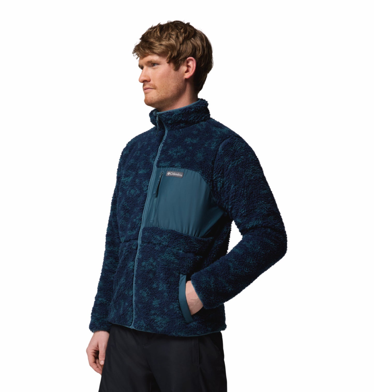 Columbia Men Blue Winter Pass Reversible Fleece Jacket
