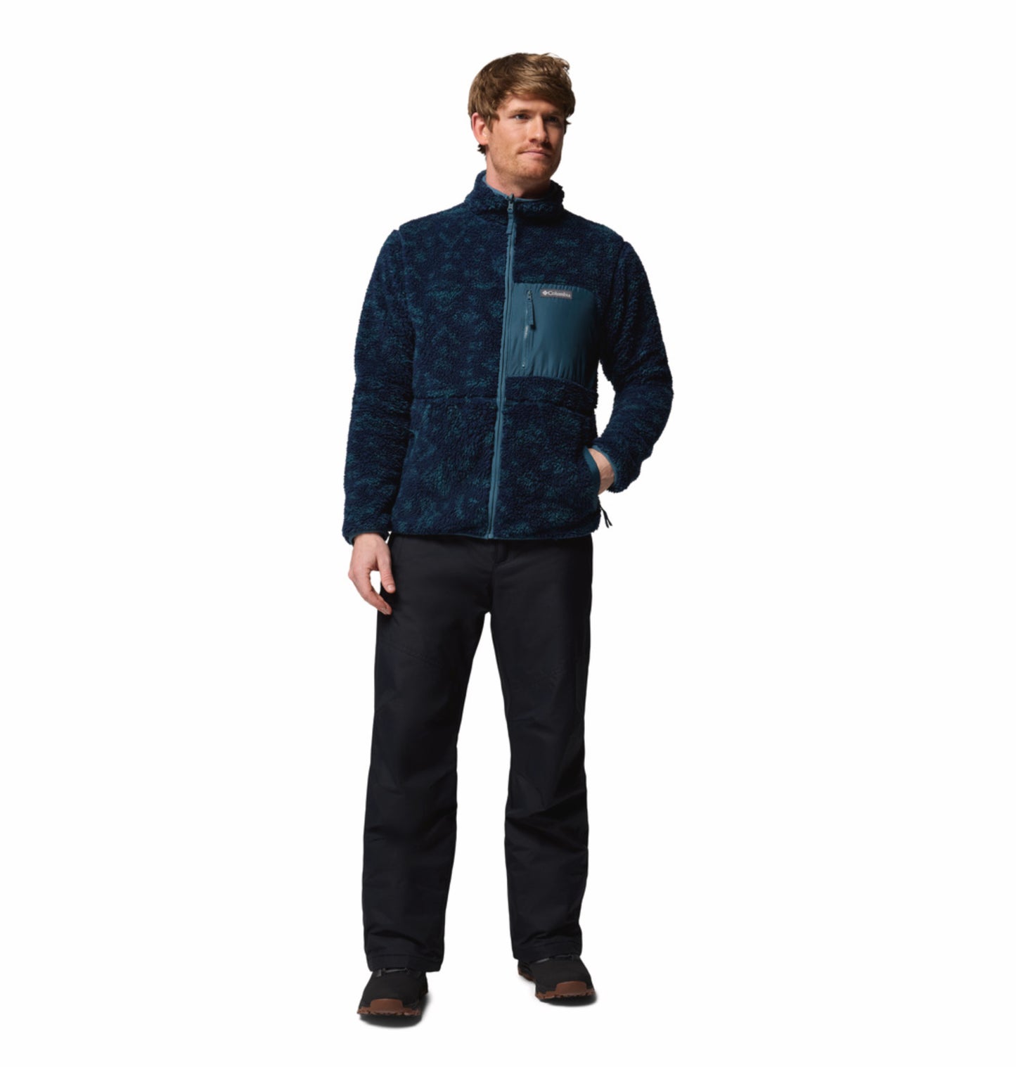Columbia Men Blue Winter Pass Reversible Fleece Jacket