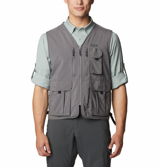 Columbia Men Grey Silver Ridge Utility Vest