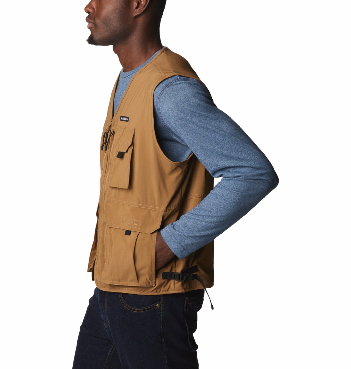 Columbia Men Brown Omni-Shade Silver Ridge Utility Vest