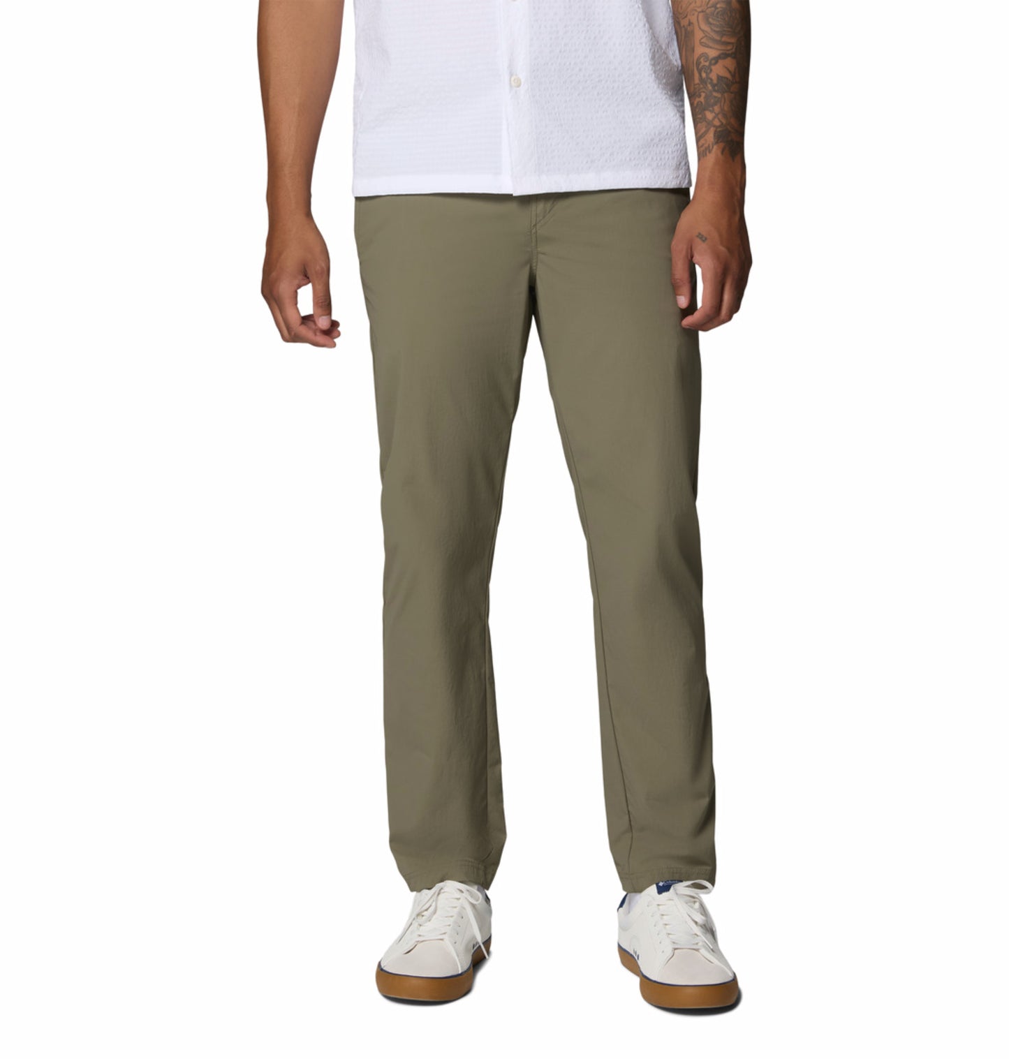 Columbia Men's Olive Green Omni-Freeze ROC Lite Chino Pant for Active Wear