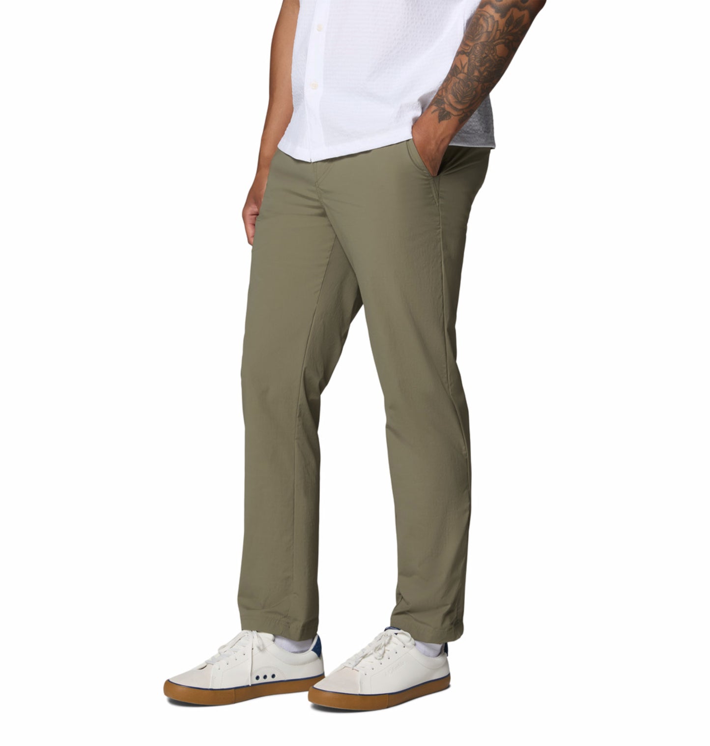 Columbia Men's Olive Green Omni-Freeze ROC Lite Chino Pant for Active Wear