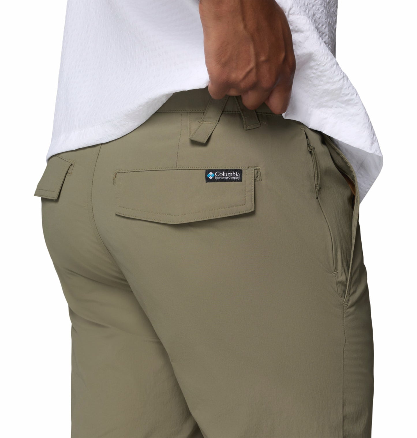 Columbia Men's Olive Green Omni-Freeze ROC Lite Chino Pant for Active Wear