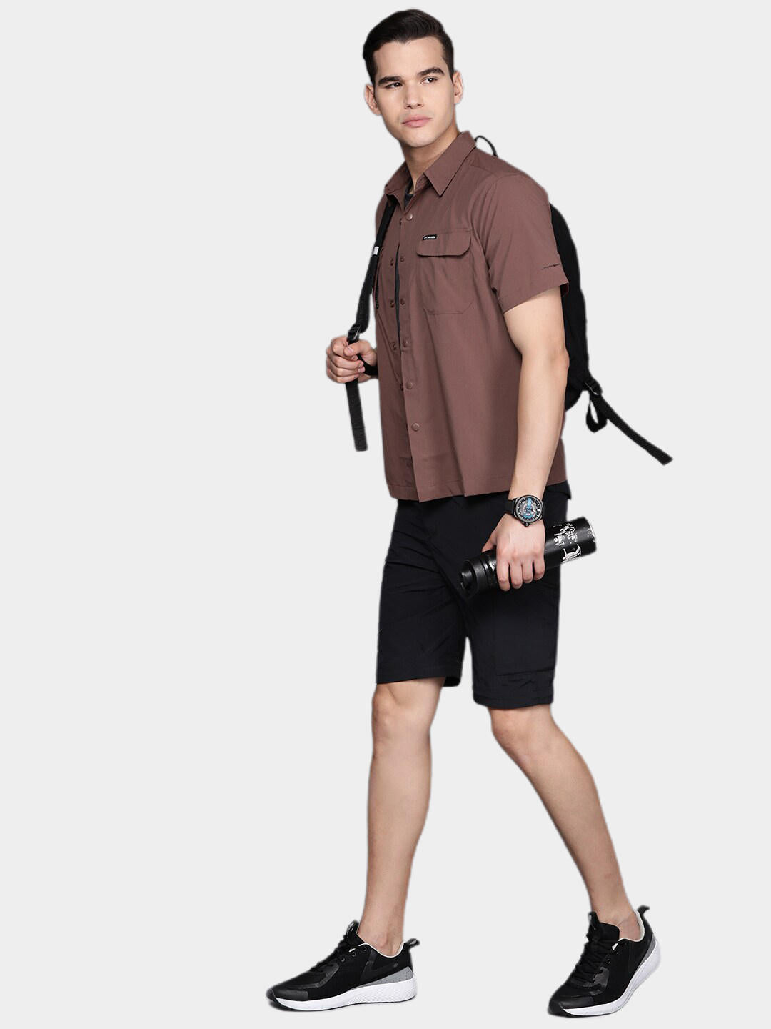 Columbia Men Maroon Canyon Gate Utility Short Sleeve Shirts