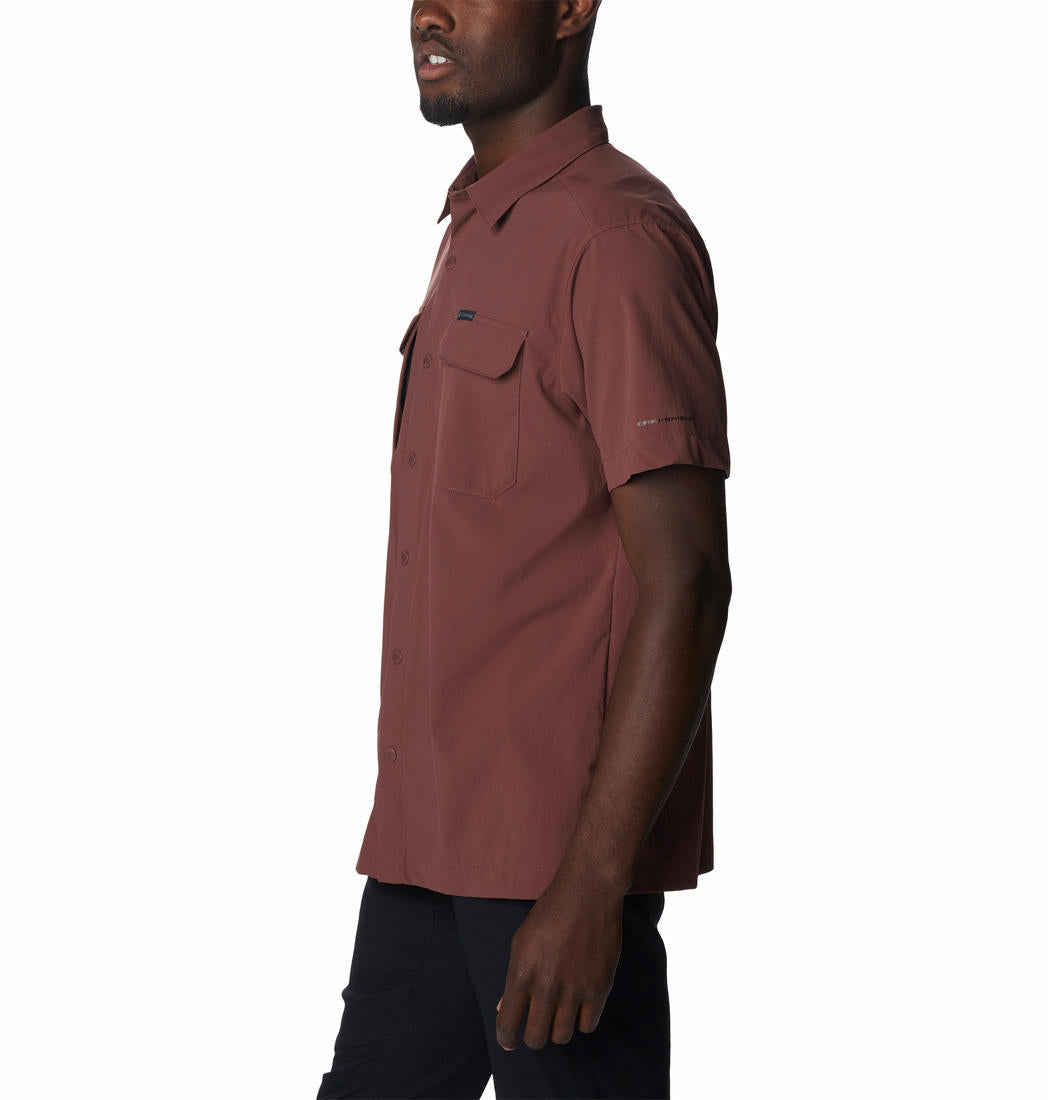 Columbia Men Maroon Canyon Gate Utility Short Sleeve Shirts