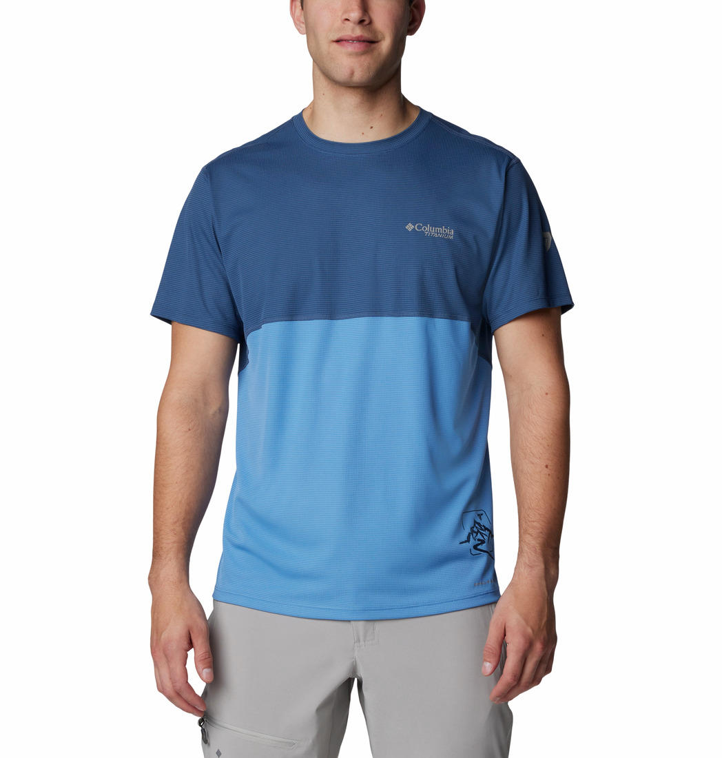 Columbia Men Navy Blue Columbia Men Cirque River Graphic Short Sleeve T-Shirt