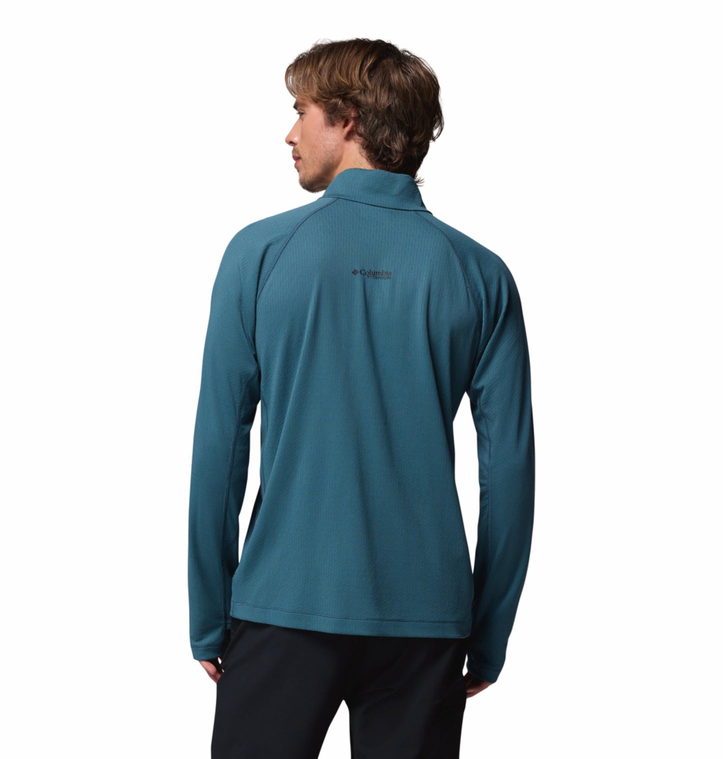 Columbia Men Blue Omni-Shade Driventure Half Zip Sweatshirt (Sun Protection)