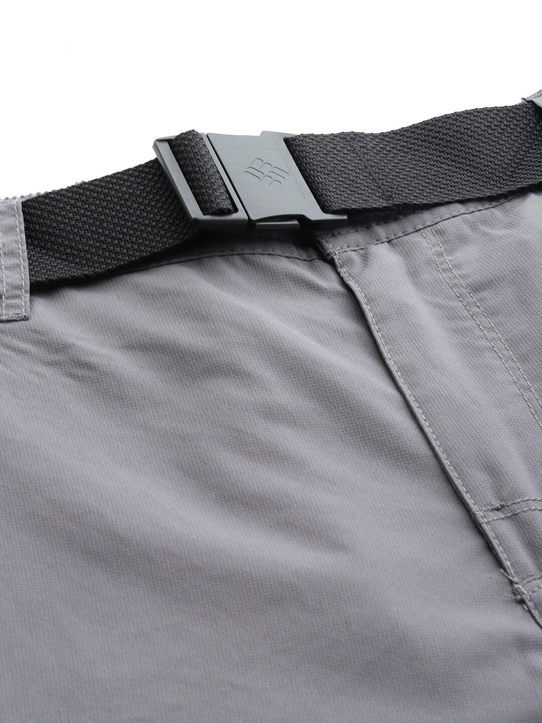 A Men Wearing Columbia Men Grey Silver Ridge Utility Cargo Short (Sun Protection)