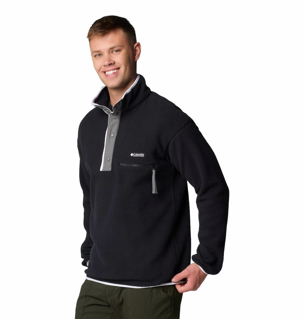 Columbia Mens Black Helvetia II Half Snap Fleece Jacket