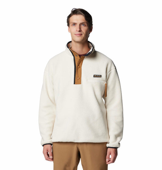 Columbia Mens White Helvetia II Half Snap Fleece Jacket