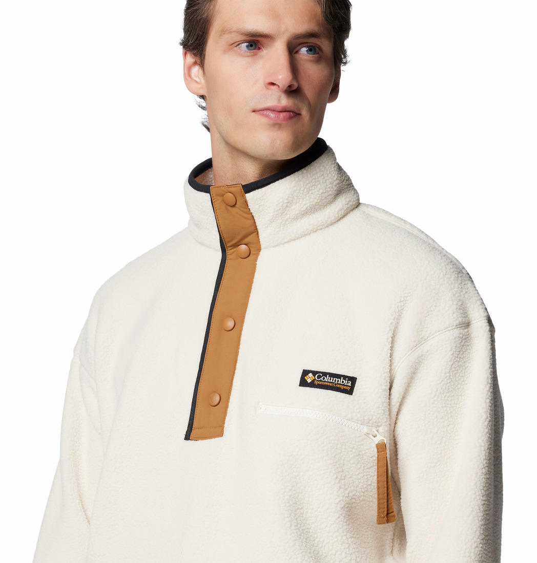Columbia Mens White Helvetia II Half Snap Fleece Jacket