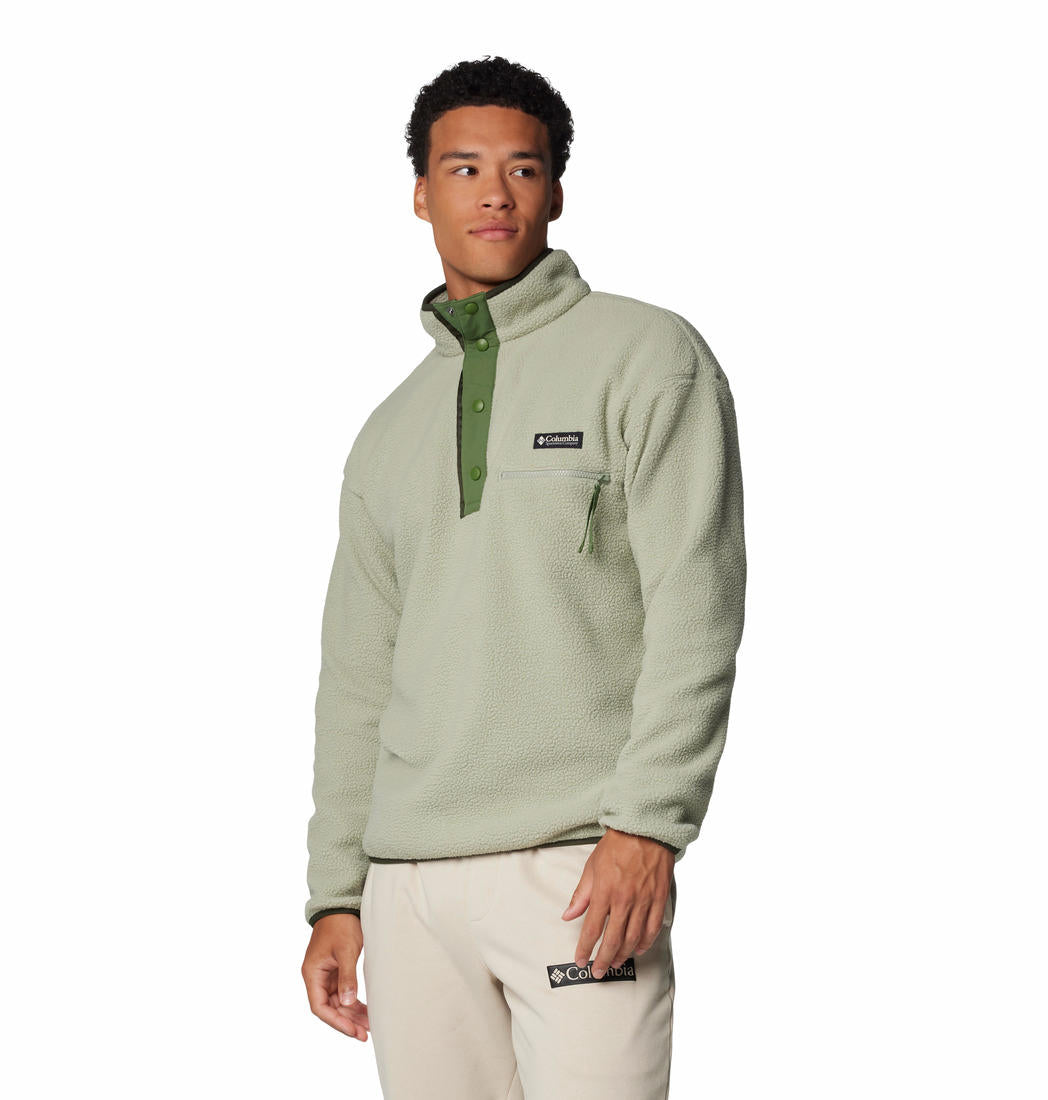 Columbia Mens Green Helvetia II Half Snap Fleece Jacket