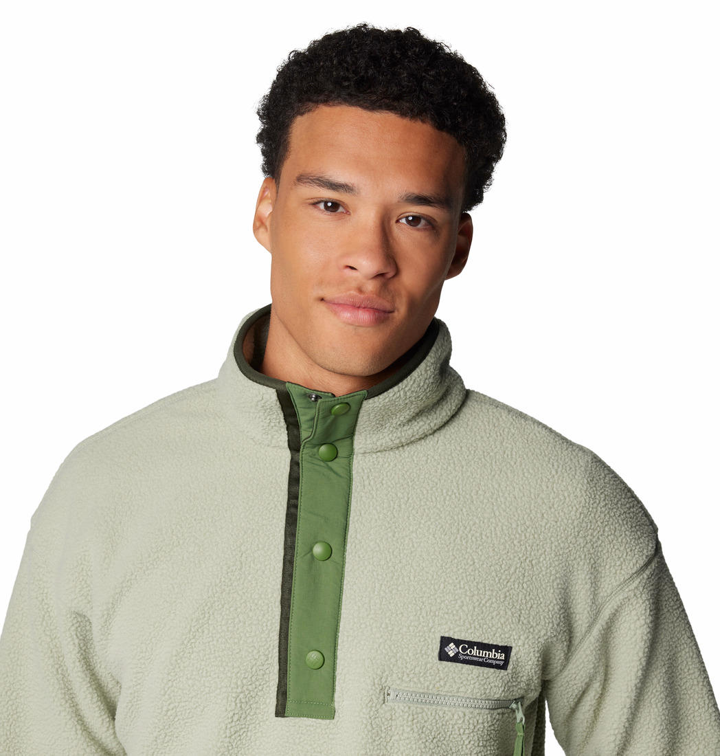 Columbia Mens Green Helvetia II Half Snap Fleece Jacket