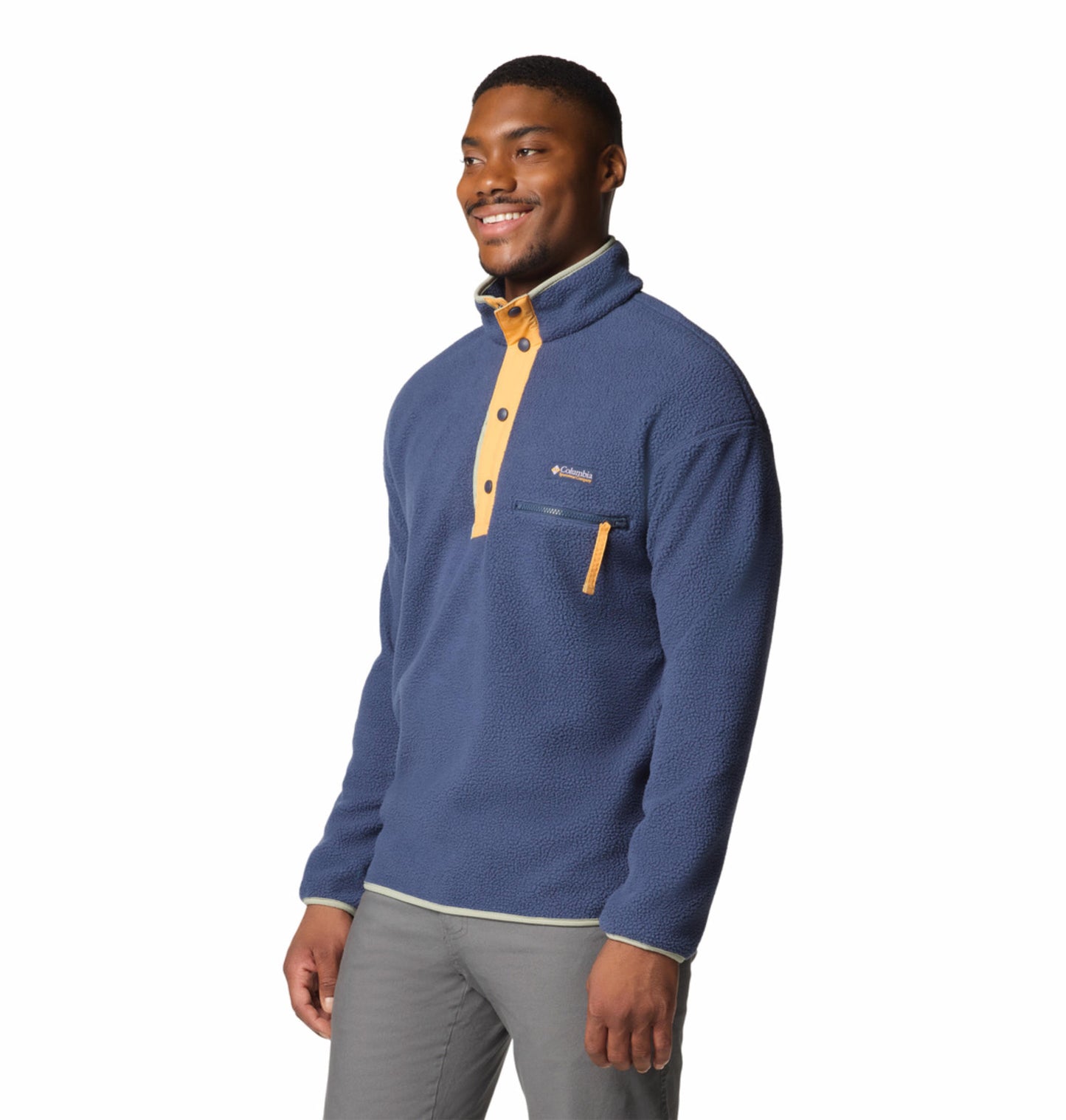 Columbia Mens Blue Helvetia II Half Snap Fleece Pullover