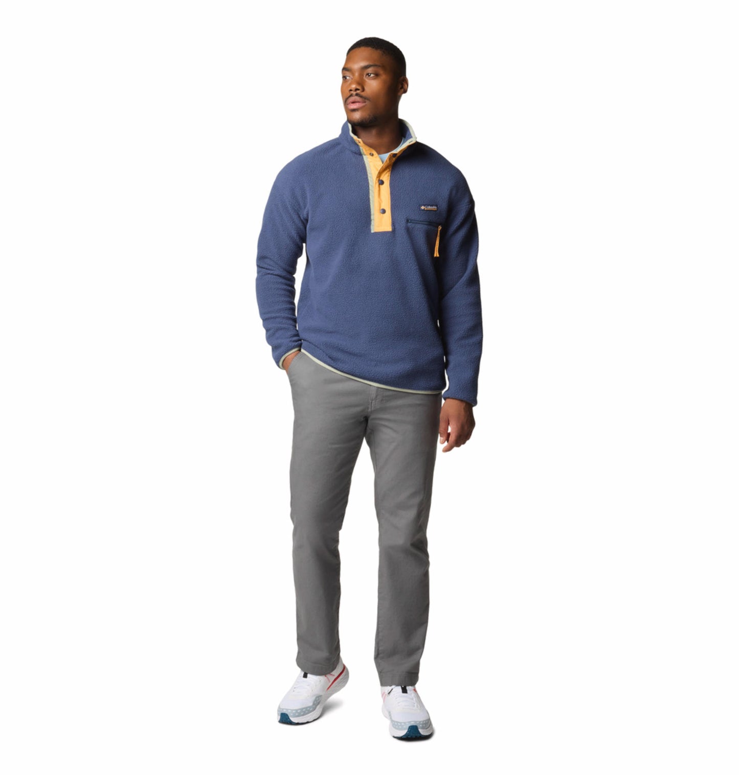 Columbia Mens Blue Helvetia II Half Snap Fleece Pullover