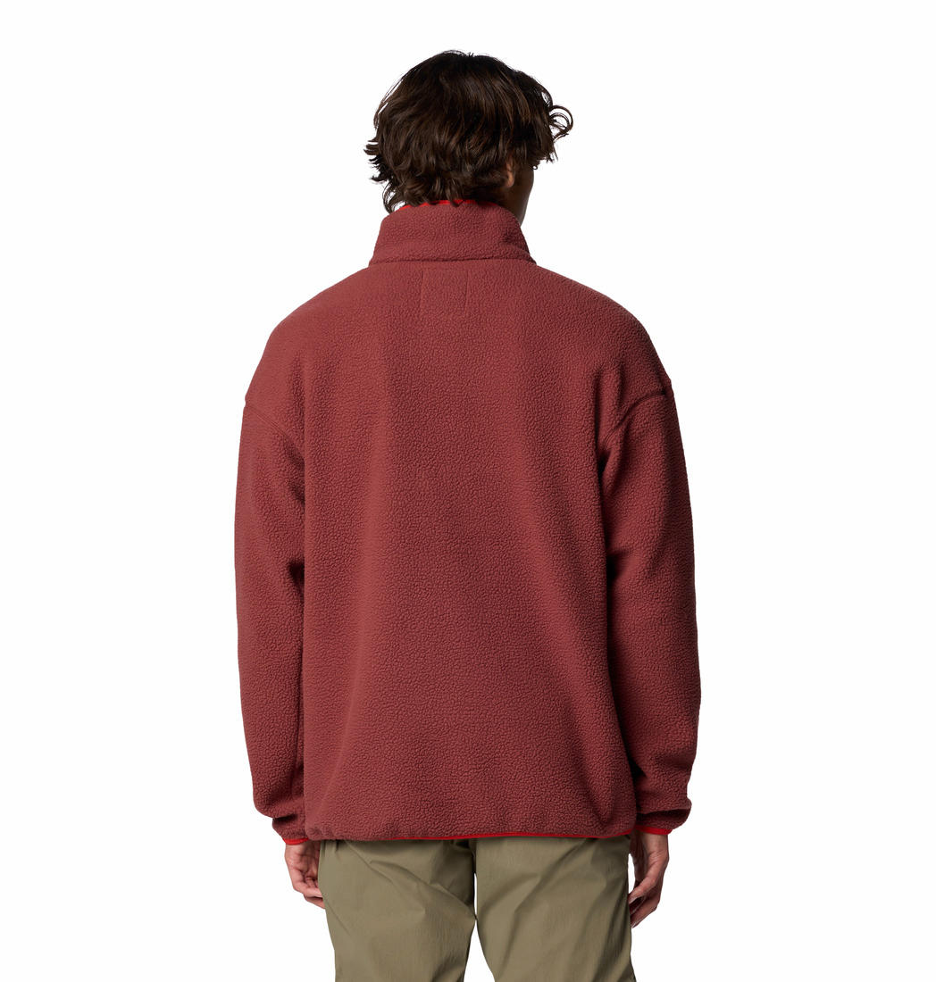 Columbia Mens Red Helvetia II Half Snap Fleece Jacket