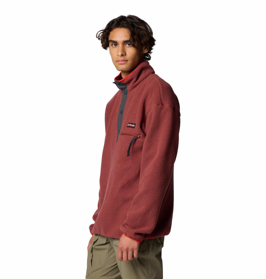 Columbia Mens Red Helvetia II Half Snap Fleece Jacket