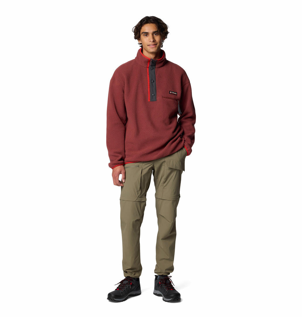 Columbia Mens Red Helvetia II Half Snap Fleece Jacket