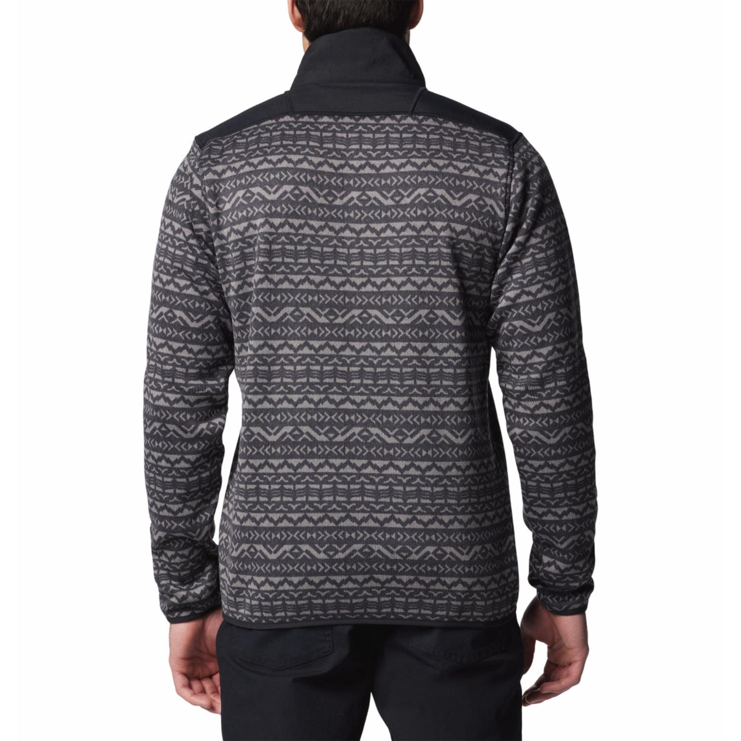 Columbia Mens Black Sweater Weather Printed Half Zip II Jacket