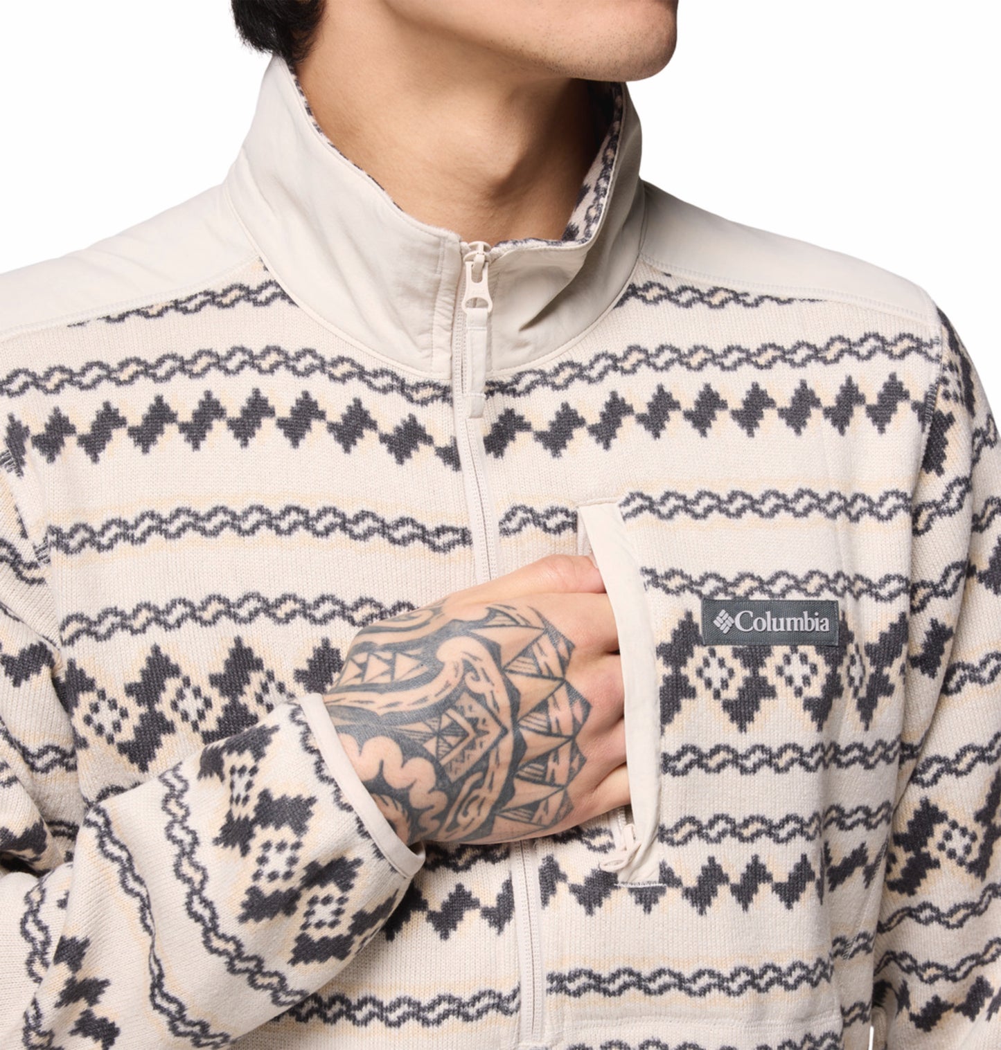 Columbia Men Beige Sweater Weather Pullover