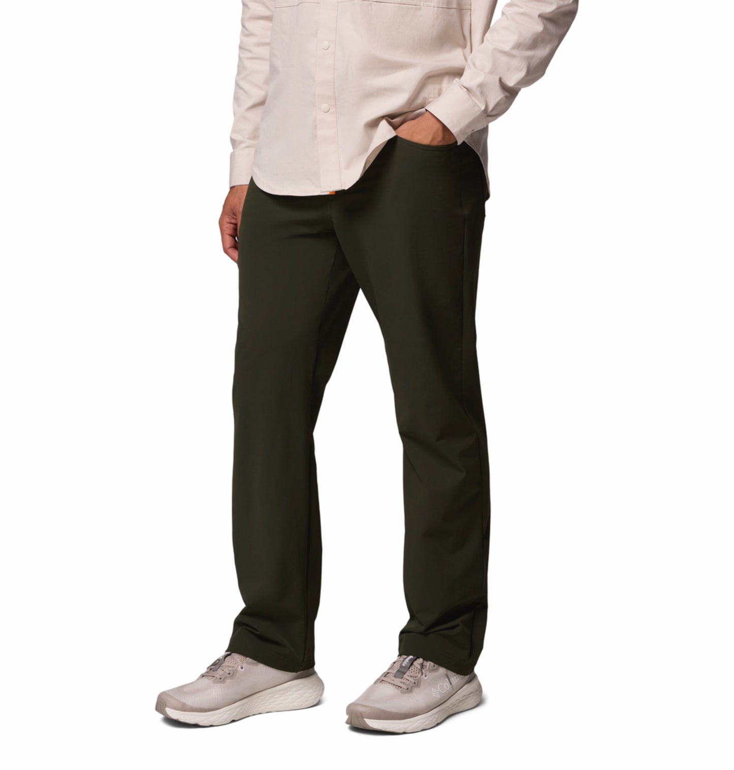 Columbia Men Green Omni-Shield Roc Tech 5 Pocket Pant